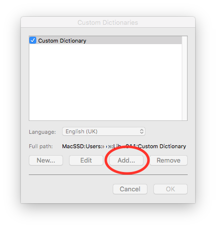 dictionary in word 2016 for mac